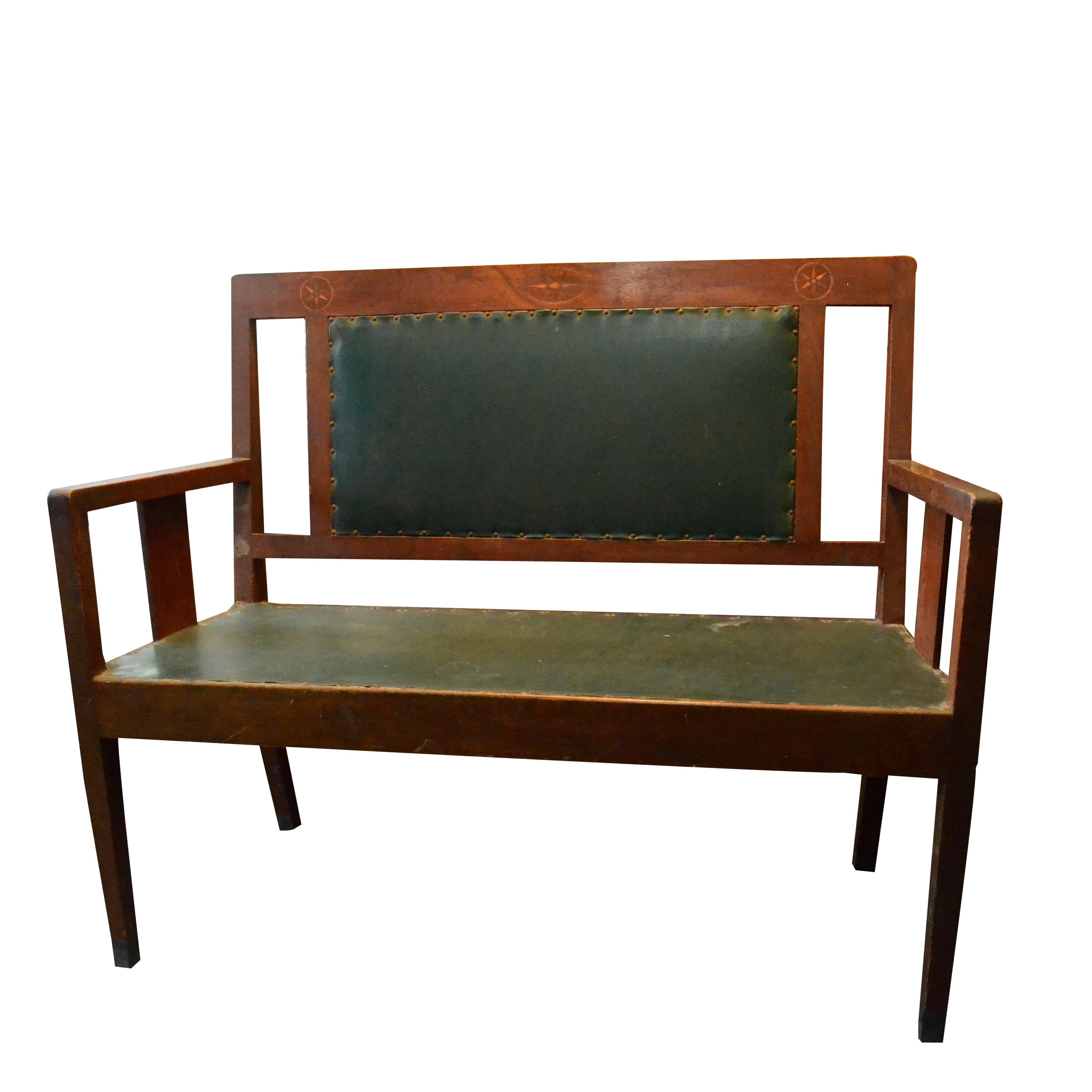 Sillón loveseat. Con diseño de soles pintado a mano