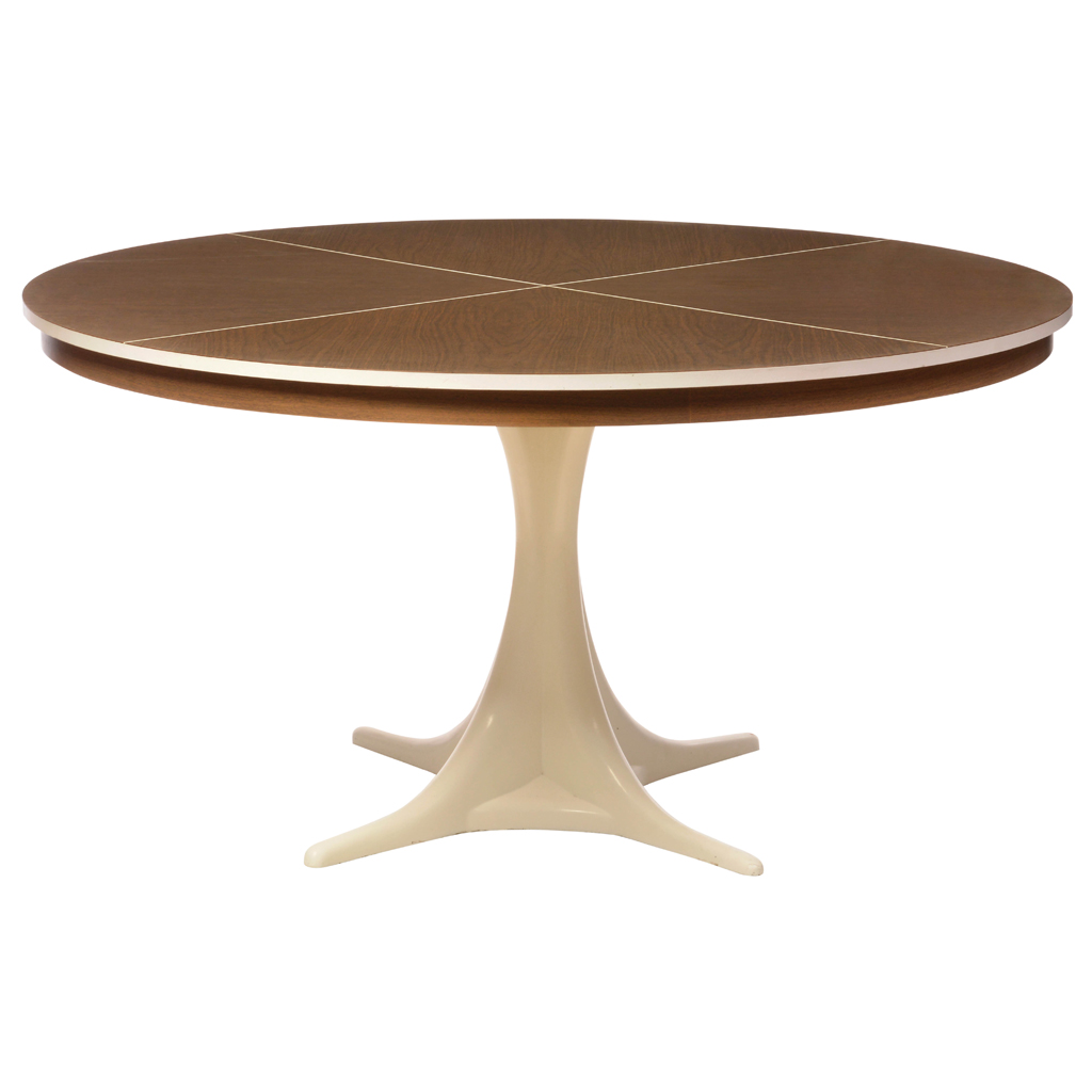 Mesa de comedor en fibra de vidrio y madera laminada