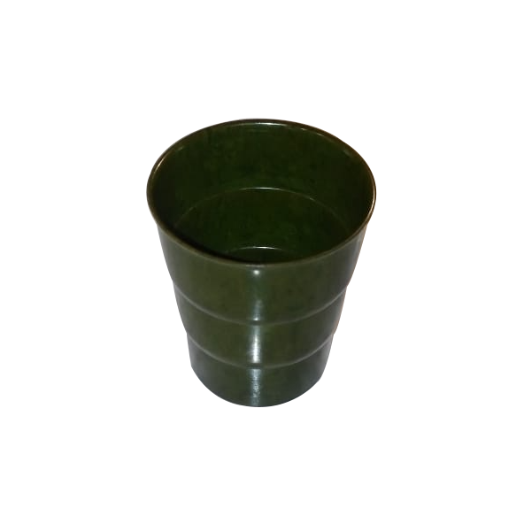 Vaso de picnic plegable en baquelita verde