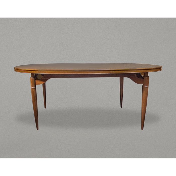 Frank Kyle. Mesa de comedor oval en madera de caoba