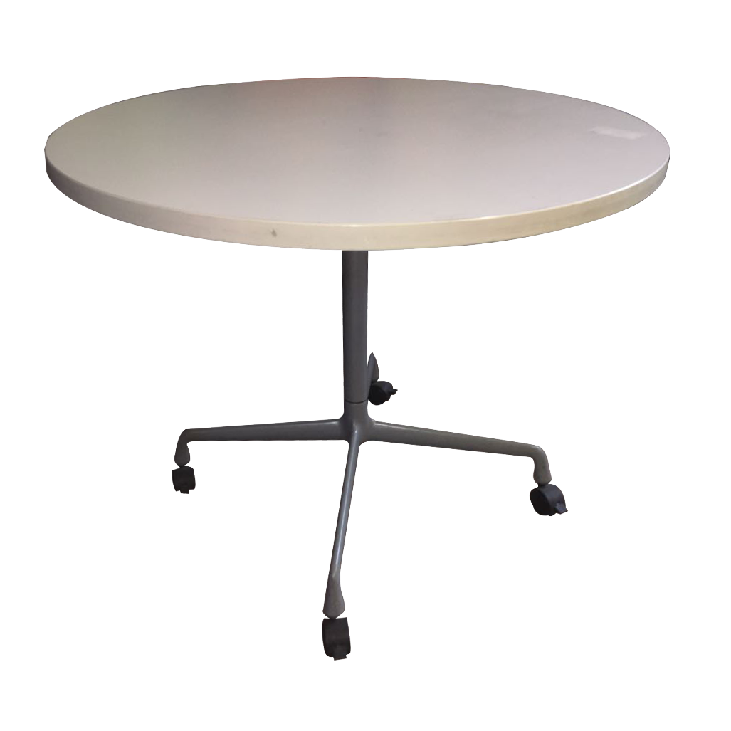 Charles y Ray Eames para Herman Miller. Mesa de comedor ET102 con ruedas