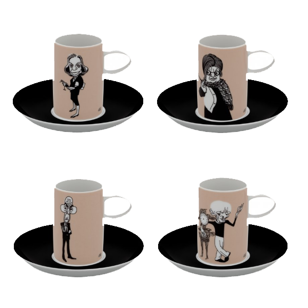 Conjunto 4 tazas café A Viagem 
