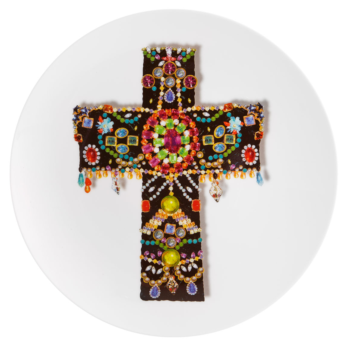 Plato para postre Lacroix Black Love Who You Want. Diseño de Christian Lacroix