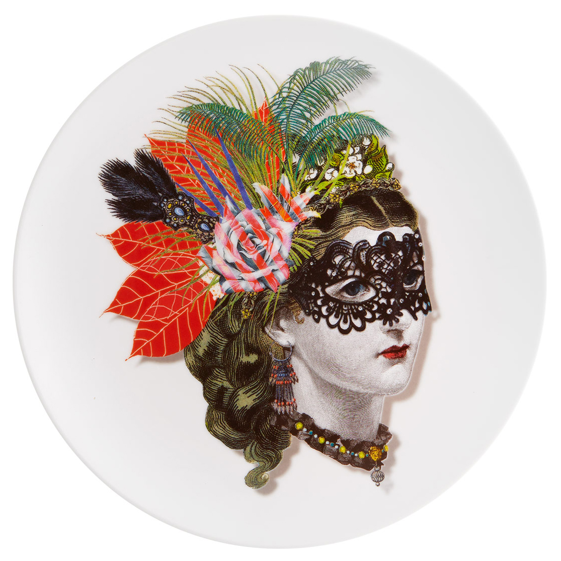 Plato para postre Mamzelle Scarlet Love Who You Want. Diseño de Christian Lacroix