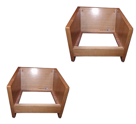 Par de soportes para sillón en madera aglomerada de pino