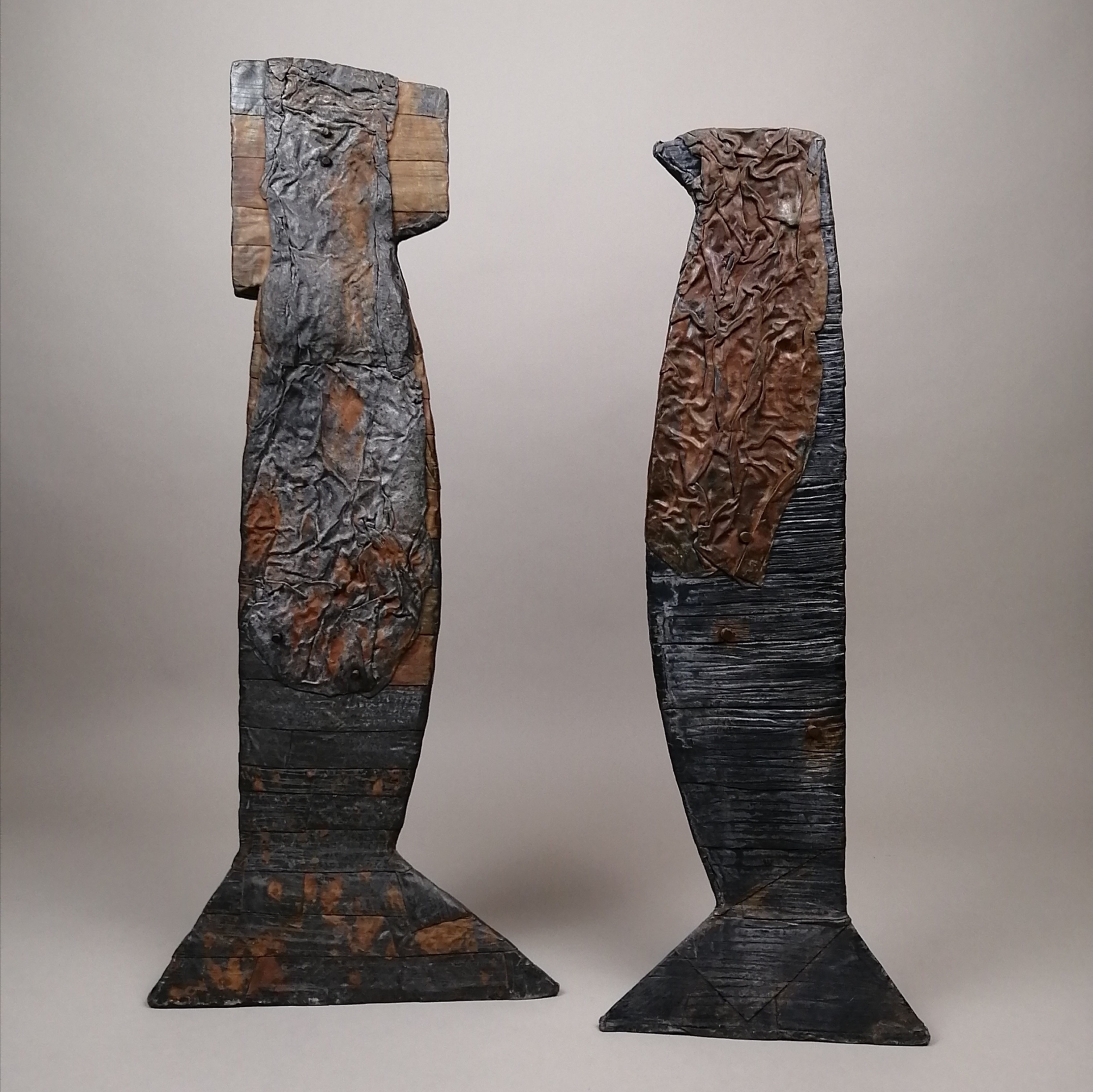 Christopher Schumaker. Set de esculturas en madera y plomo