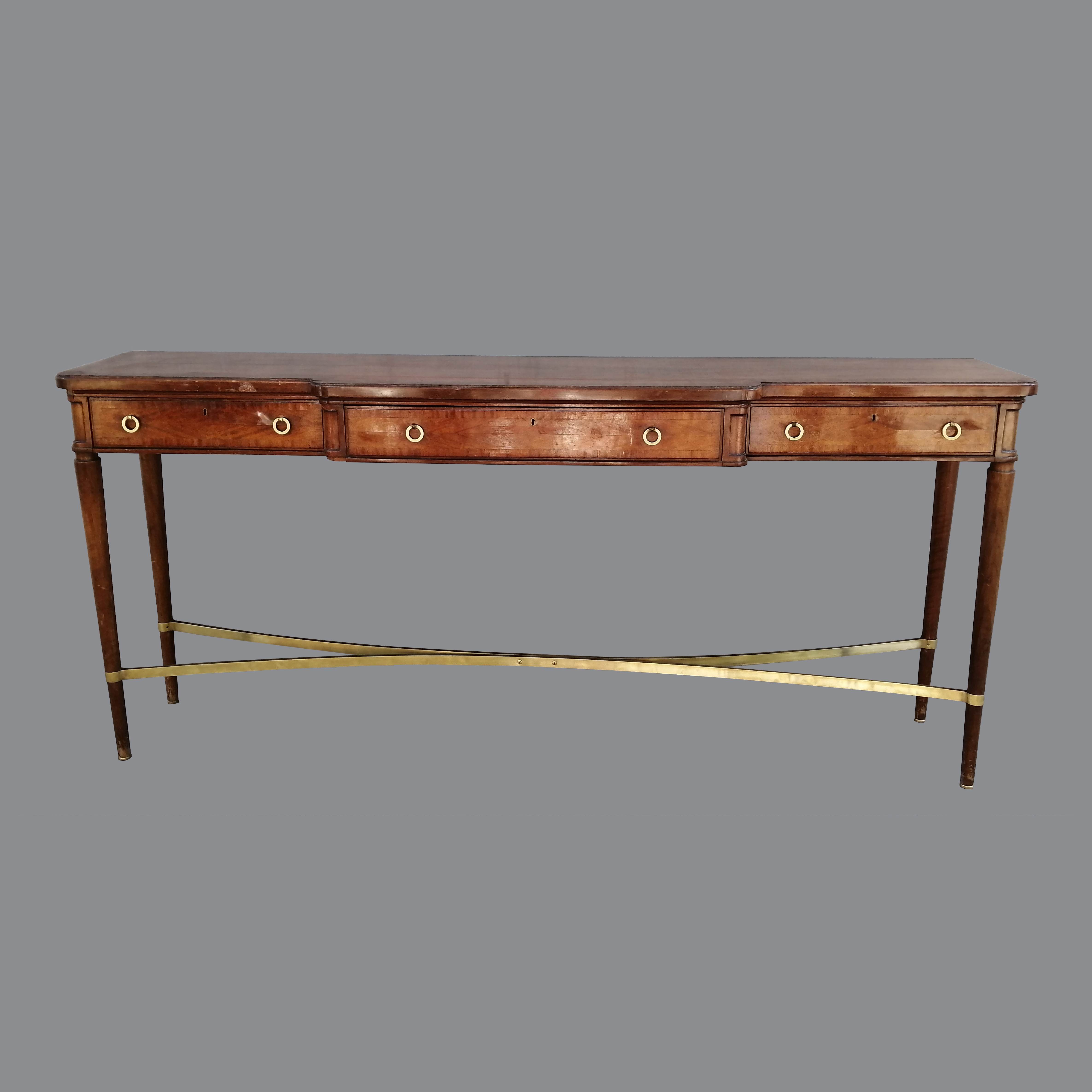 Arturo Pani. Consola en madera de cedro rojo y bronce