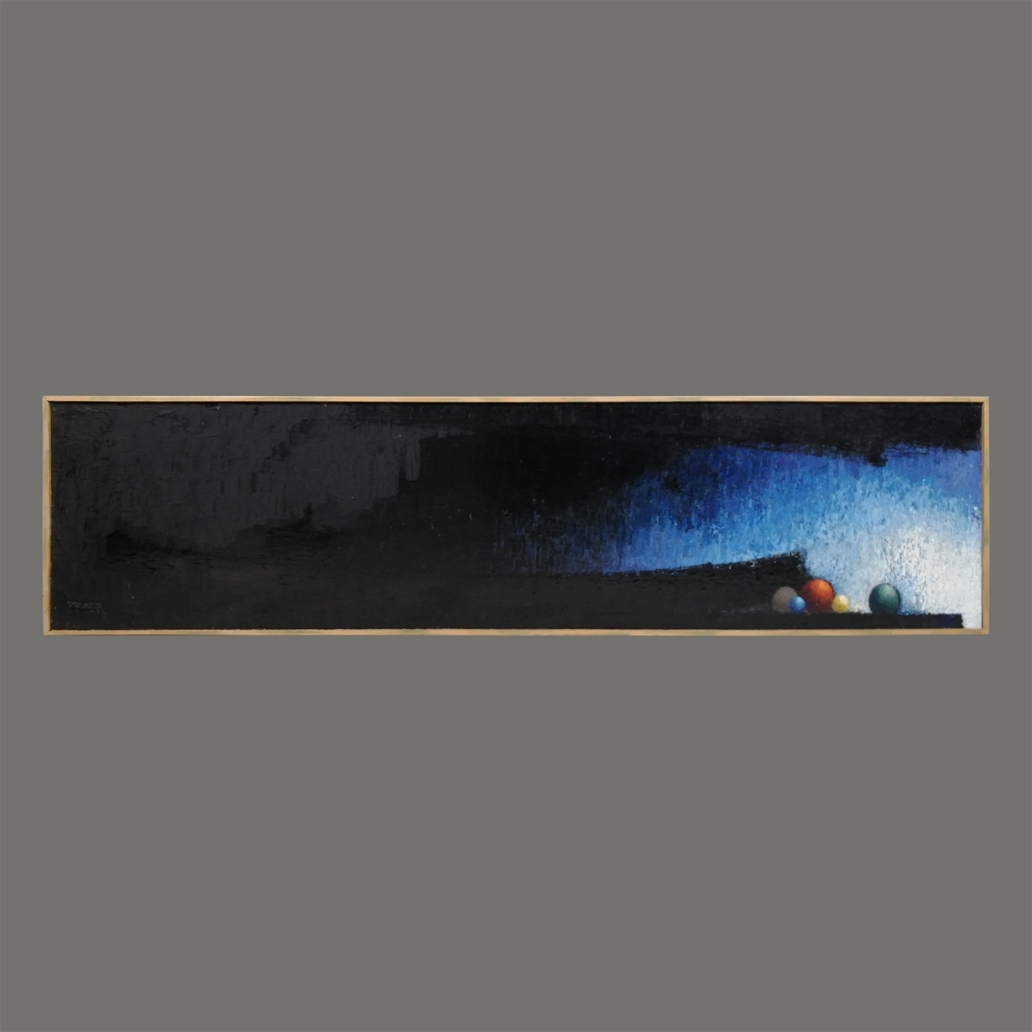 Ramón Prats. Sin título (Bodegón con esferas). Óleo sobre masonite