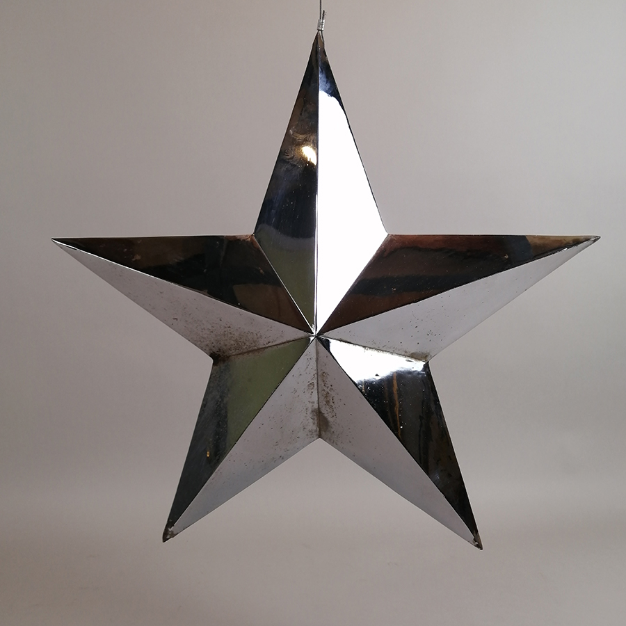 ESTRELLA CROMADA DECORATIVA CA.70´S