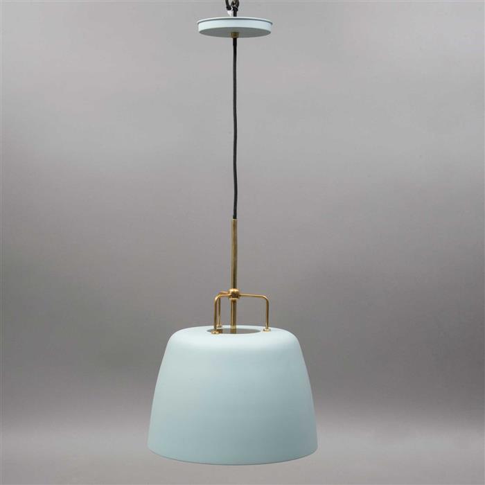 Lámpara de techo en metal laqueado azul turquesa