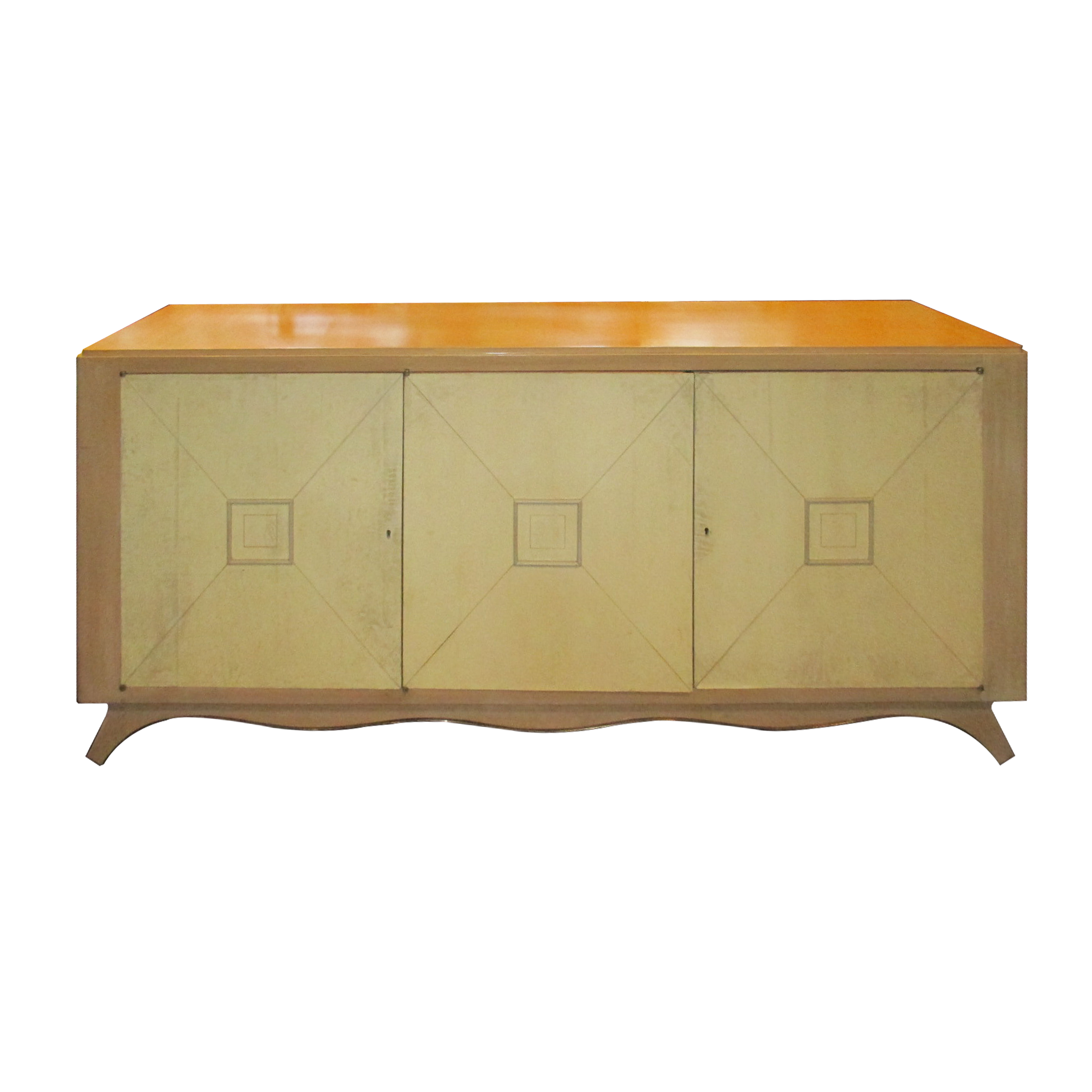 Arturo Pani. Credenza en madera de cedro rojo con puertas de pergamino