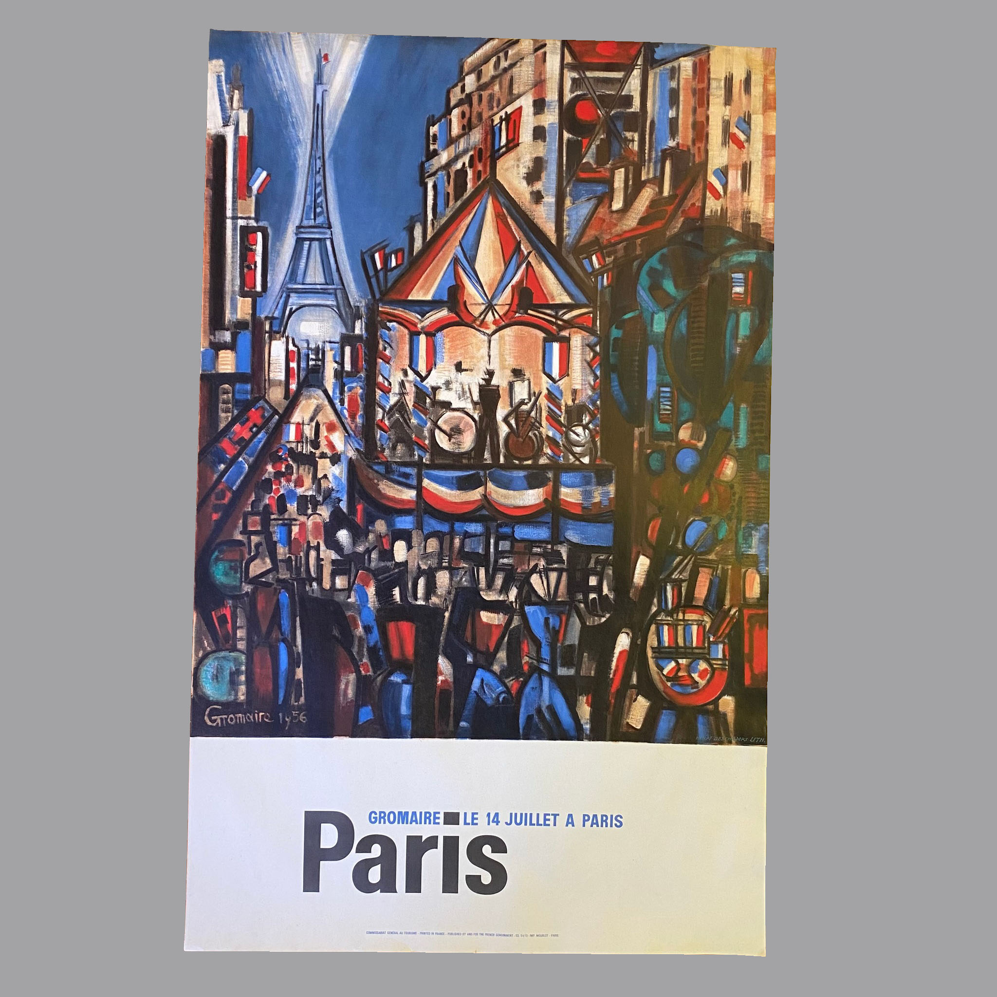 Gromaire Paris. Le 14 Juillet à Paris. Poster