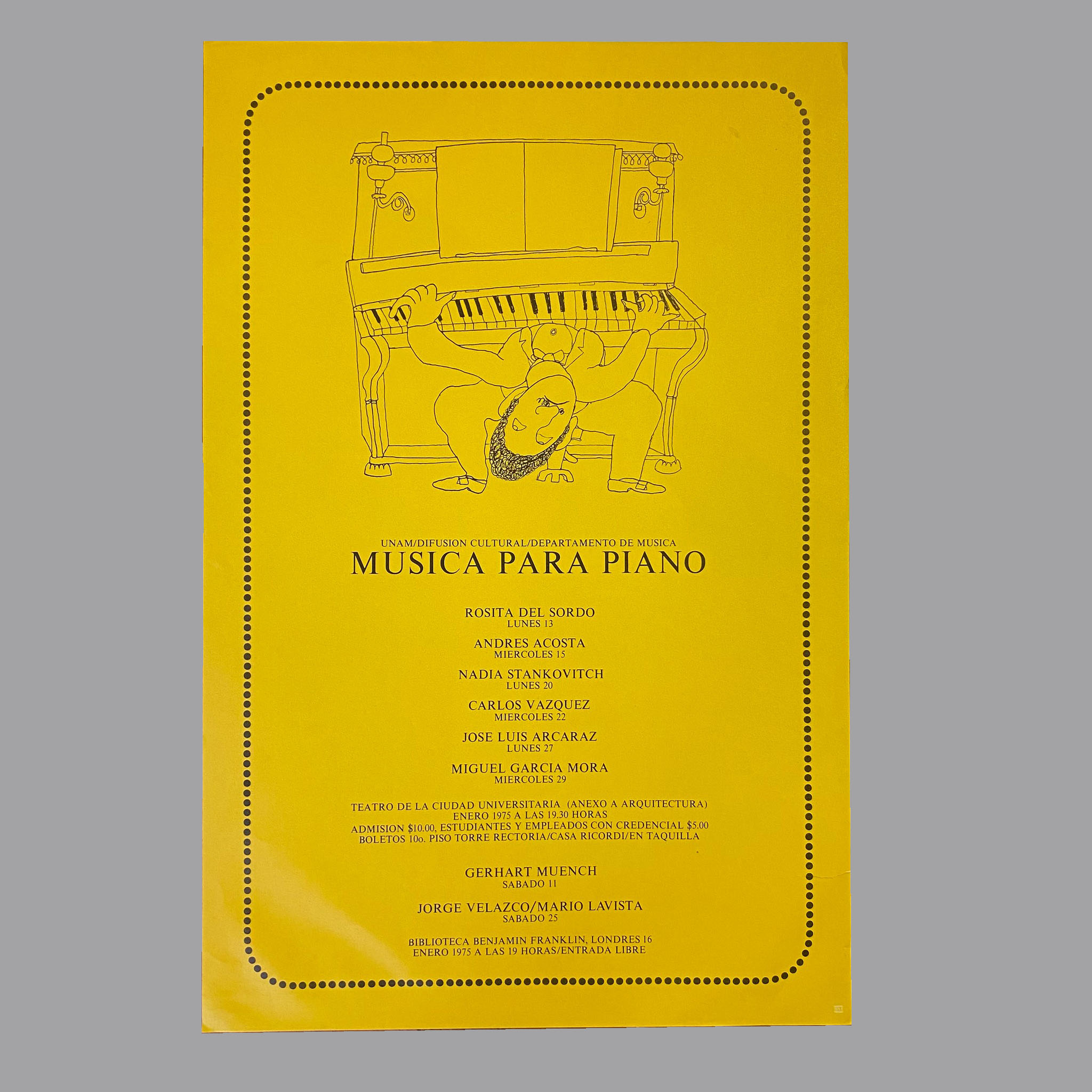 Musica para Piano. Poster.