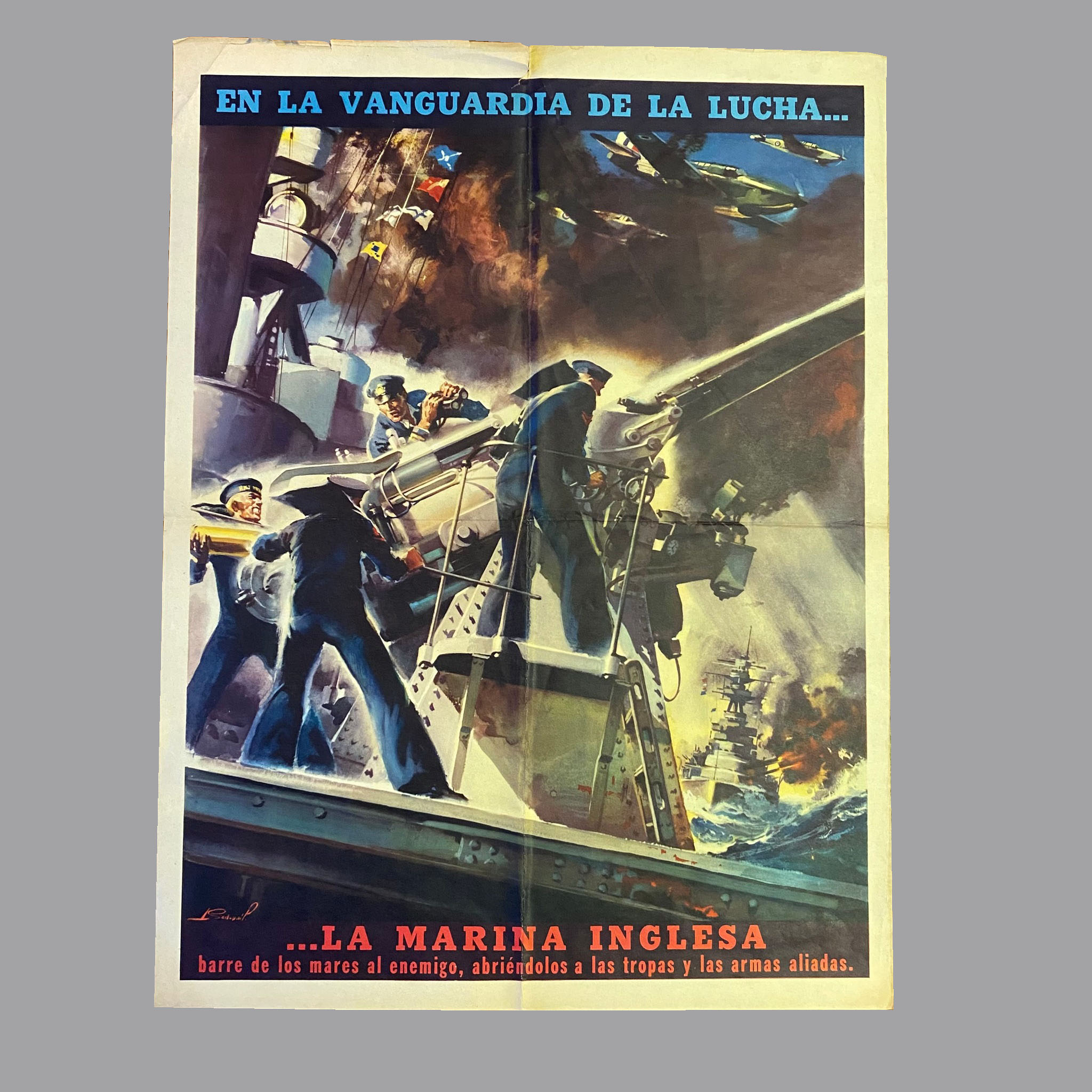 La marina inglesa. Poster.