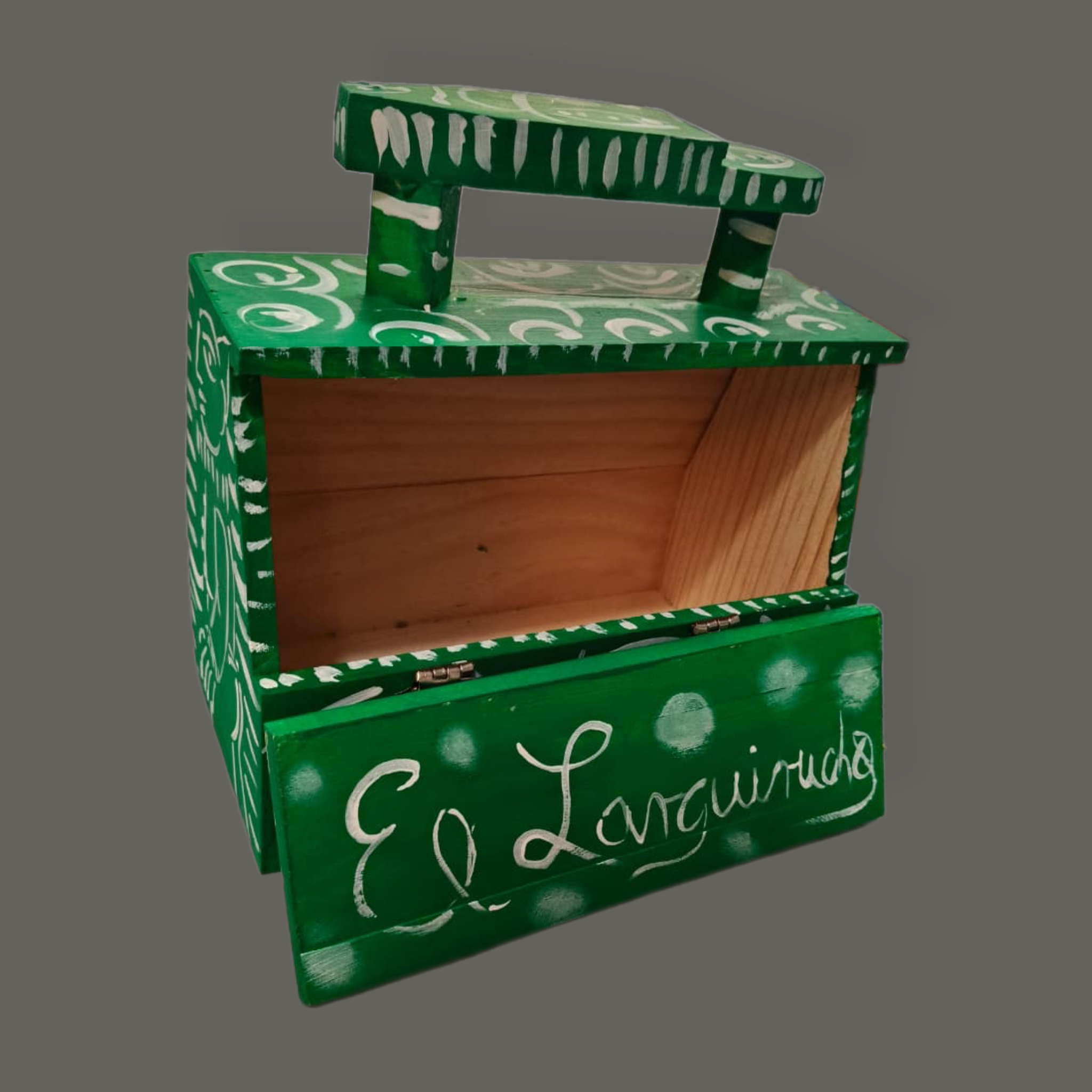 David Serrano. El larguirucho. Caja de zapatos verde