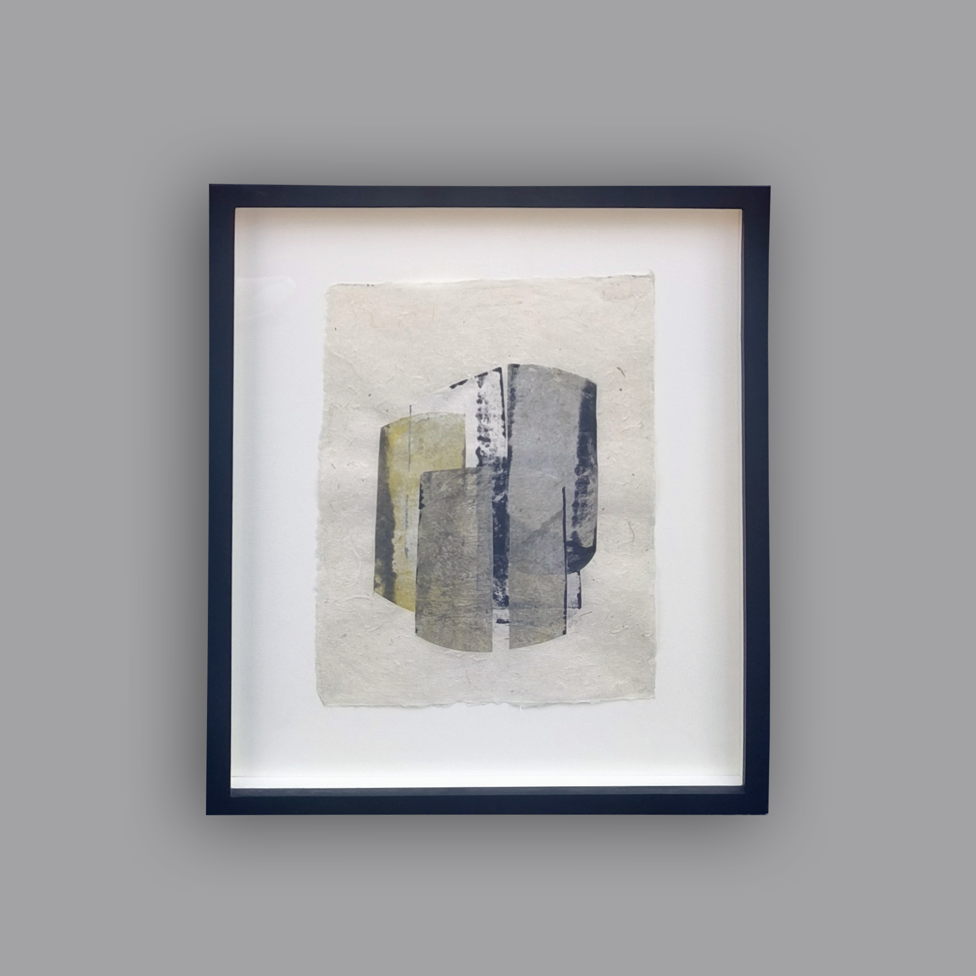 Ana López - Montes. Sin título, de la serie Encuentros. Collage sobre papel de algodón.