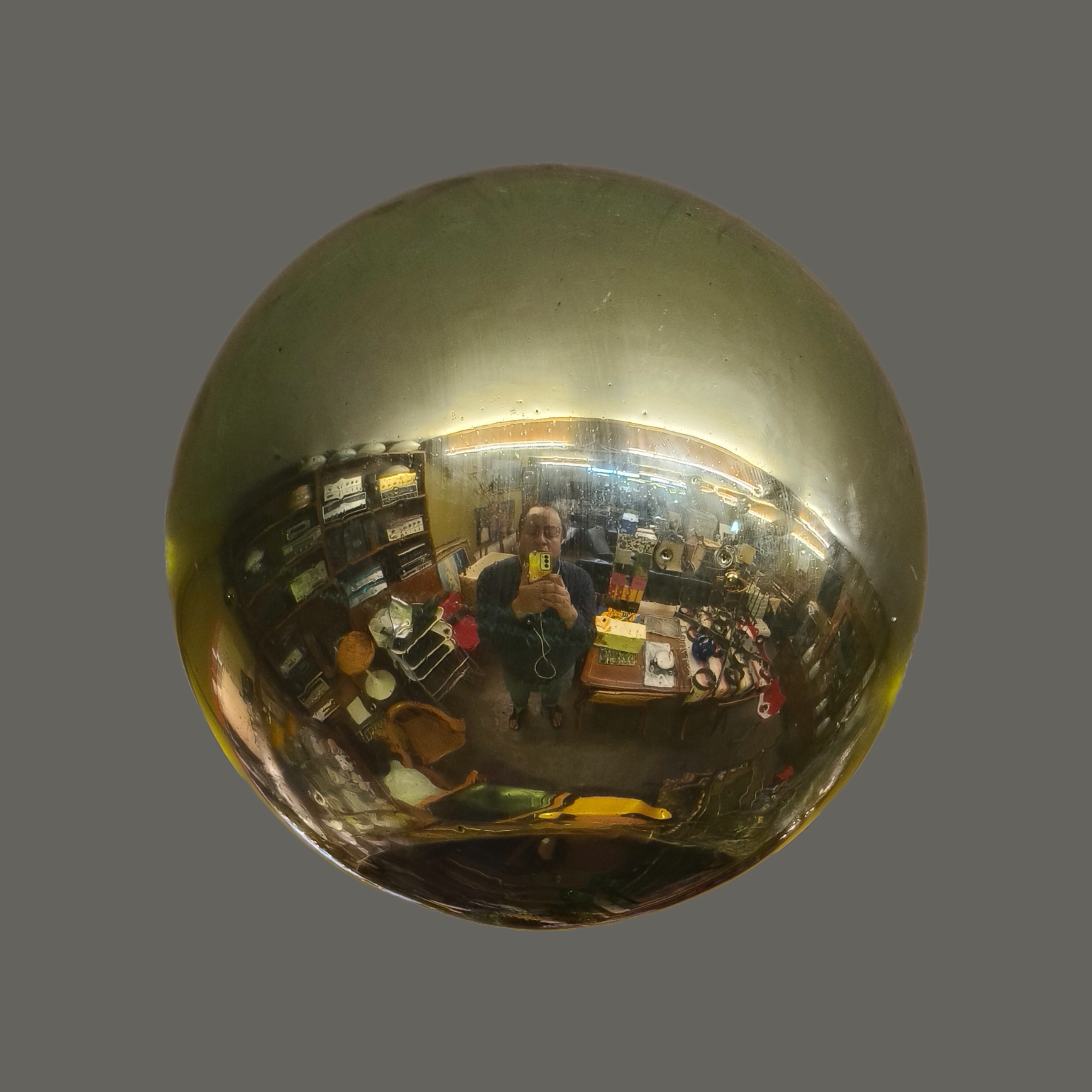Esfera de cristal de mercurio verde