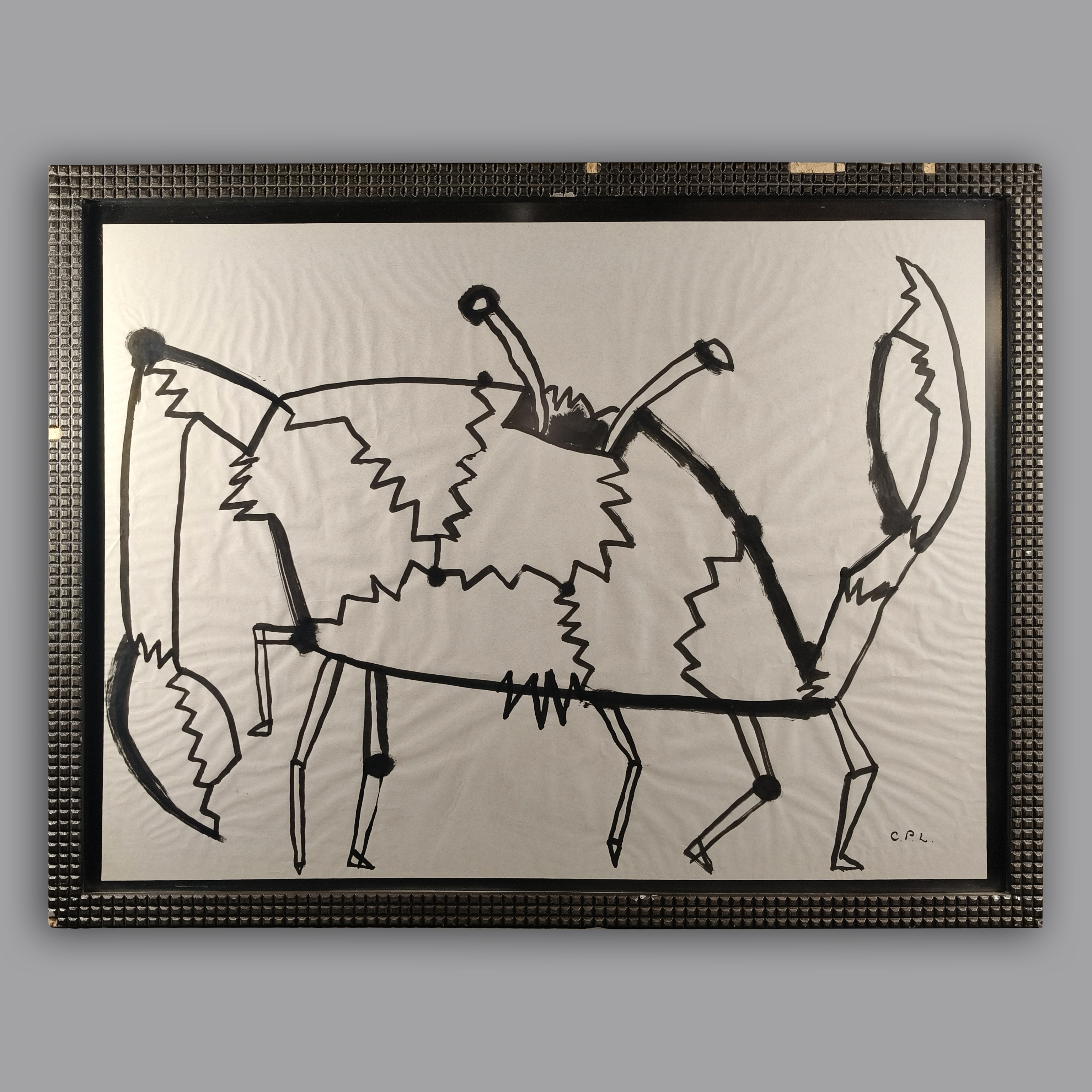 Carlos Pellicer Cama. Cangrejo. Tinta sobre papel