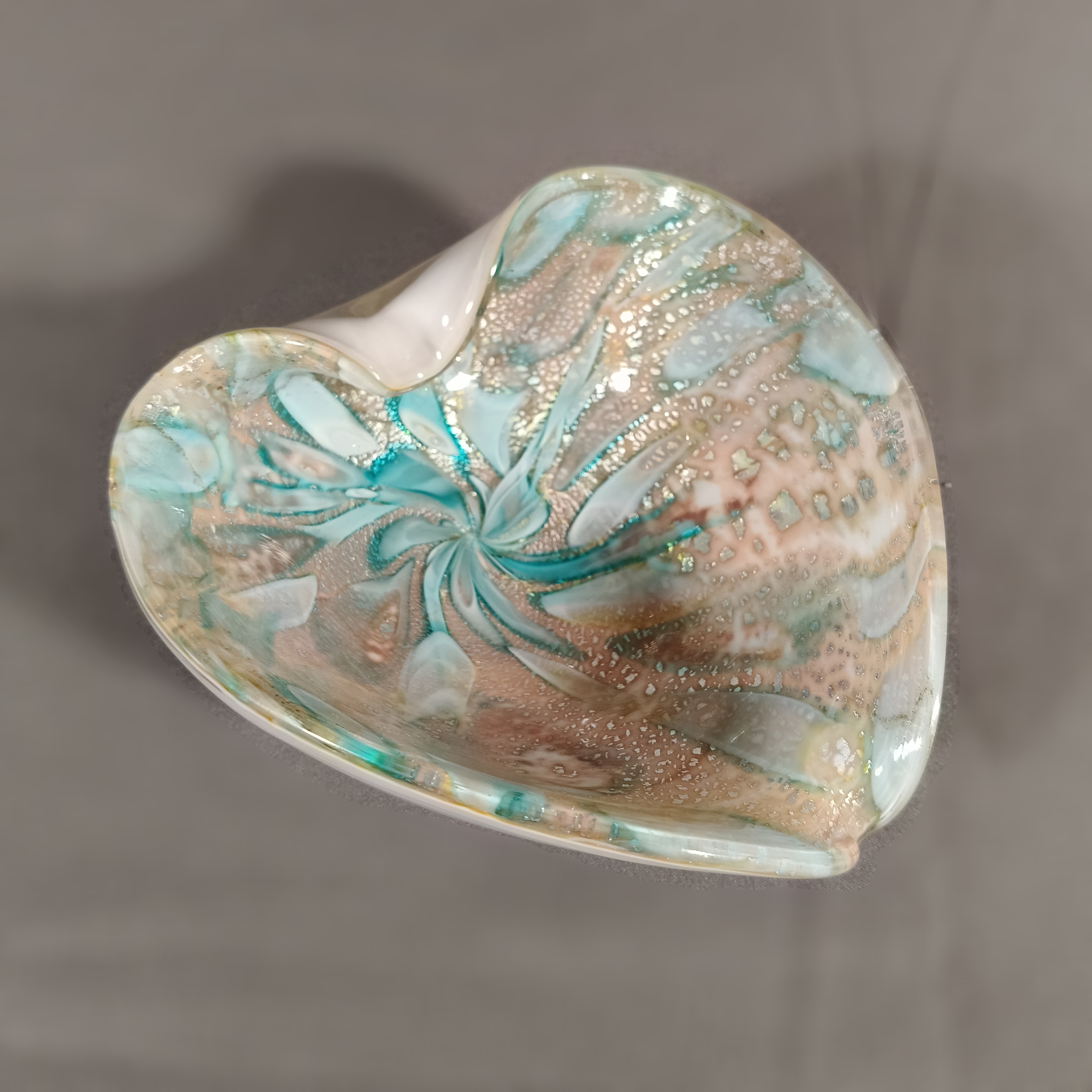 Cenicero de cristal de Murano blanco